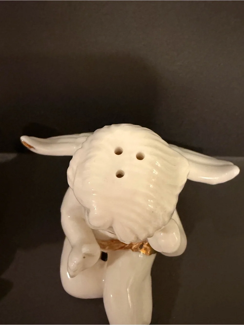White Ceramic Angel Figurine with Gold - Home Accent salt and pepper shaker